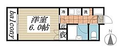 メゾン・ド・ラルジュ 1Kの間取図画像
