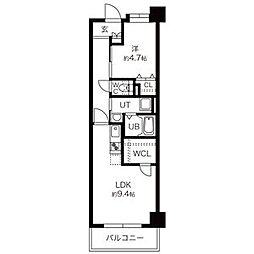 キャッスル常滑 1LDKの間取図画像