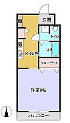 Ｇｌａｎｚ（グランツ） 1階1Kの間取り