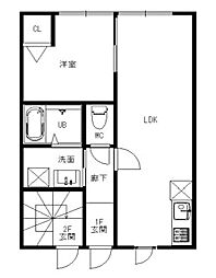 LBOX 01 1階1LDKの間取り