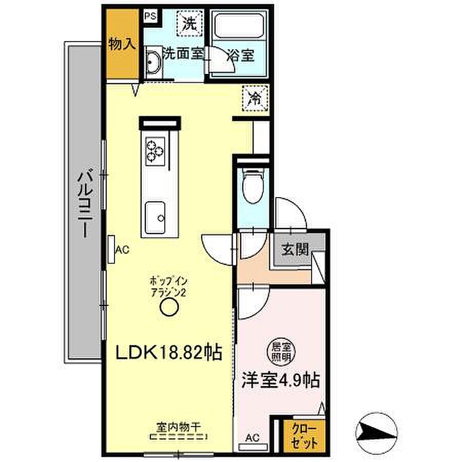 ホームズ 仮 D Rooｍ鍋島1丁目 B棟 1ldk 賃料9 8万円 3階 52 99 賃貸アパート住宅情報