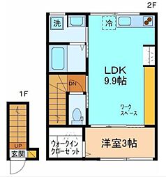 C'estsibon51 1LDKの間取図画像