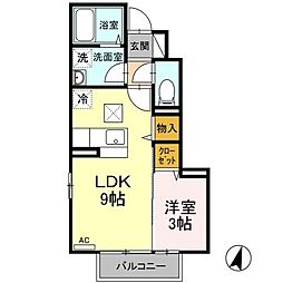 CASAフィオーレ 1LDKの間取図画像