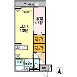 JR山陽本線 福山駅 バス5分 霞銀座(中国)下車 徒歩1分の賃貸アパート 3階1LDKの間取り