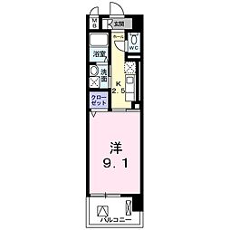 エクセレントファミリー柏の葉 1Kの間取図画像
