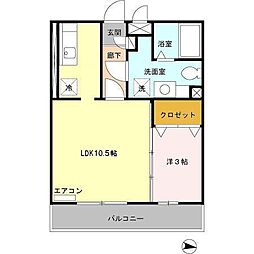ツーファイブ 1LDKの間取図画像