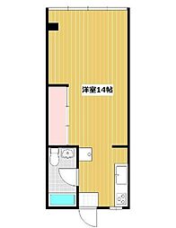 テラス石垣 ワンルームの間取図画像