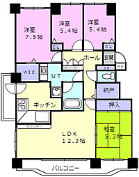 グランドール大東 4LDKの間取図画像