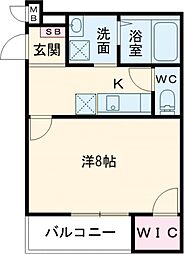 AKAHATALACITTA 1Kの間取図画像