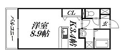 グラン・ジャルダン ワンルームの間取図画像