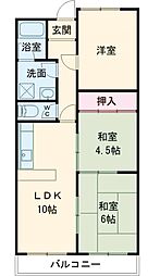 センチュリー宮町松本マンション 3LDKの間取図画像