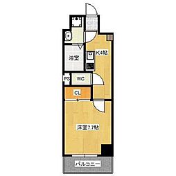 BellacasaNorth 1Kの間取図画像