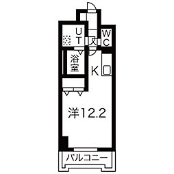 グランバロン宇都宮 ワンルームの間取図画像