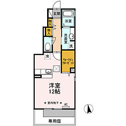シイノキ ワンルームの間取図画像