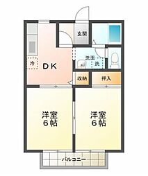 間取図画像 2DK