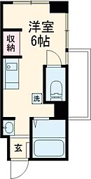 ライフ21 3階1Kの間取り