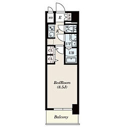 S-RESIDENCE黒川本通一丁目 1Kの間取図画像