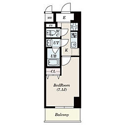 名古屋市営上飯田線 上飯田駅 徒歩12分の賃貸マンション 5階1Kの間取り