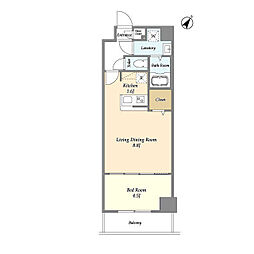 アルファコート常盤台3 4階1LDKの間取り