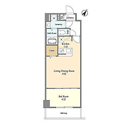 アルファコート常盤台3 1階1LDKの間取り