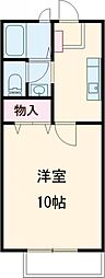 ピュアフィールド 1Kの間取図画像
