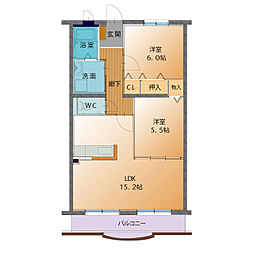 間取図画像 2LDK