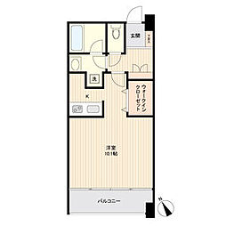La　Douceur榴ヶ岡 10階ワンルームの間取り