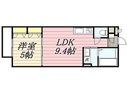 フォレストコートシャイン 1LDKの間取図画像