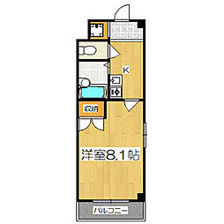 レナジア名古屋芸大前 1Kの間取図画像