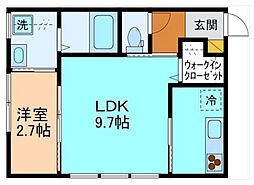 セシボン36 1LDKの間取図画像