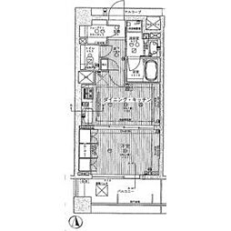 レクセルステージ東京 4階1DKの間取り