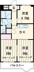 ルラージュ 3DKの間取図画像