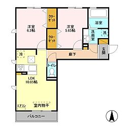 DroomSAKURA.K 2LDKの間取図画像
