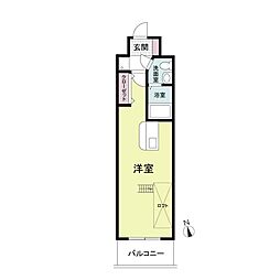 S-FORT鶴見町 ワンルームの間取図画像