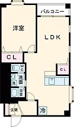 ツインリッチ高取 1LDKの間取図画像