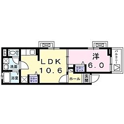寿マンション 1LDKの間取図画像