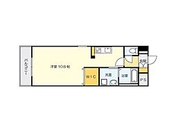 プランドール風の橋東 ワンルームの間取図画像