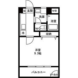 PAIKAJI 2階1Kの間取り
