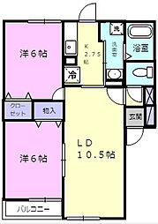 ガーデンパレス 2LDKの間取図画像