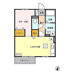 GLORYA 1LDKの間取図画像