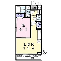 エクセルアヴェニュー 1LDKの間取図画像