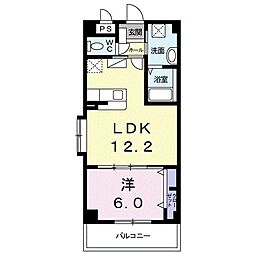 フレスクーラテルヤ・K 1LDKの間取図画像