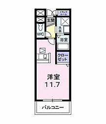 ビバーチェ ワンルームの間取図画像