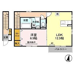 Ａｇｅ 美和 2階1LDKの間取り