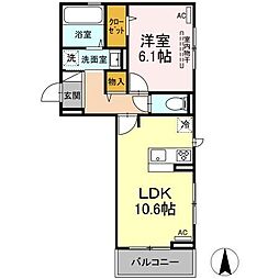 瀬戸内ハウジング5 1LDKの間取図画像
