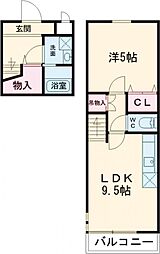 フジパレス鳳西一 1LDKの間取図画像