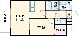 熊本市電A系統 河原町駅 徒歩3分の賃貸マンション 3階1LDKの間取り