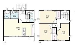 風の森 1階3LDKの間取り