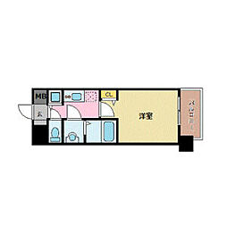 プレサンス名古屋ステーションフレア 1Kの間取図画像