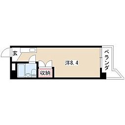 ビラ三秀神明 ワンルームの間取図画像